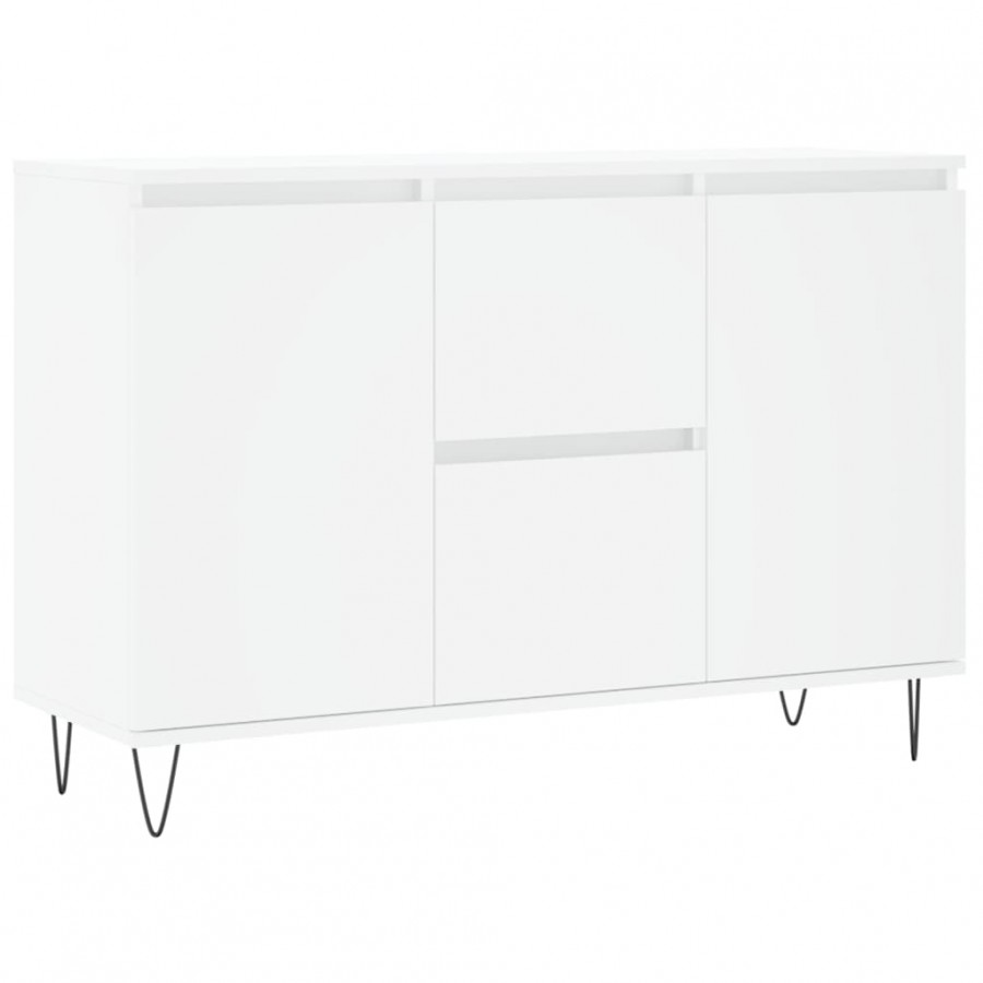 Buffet blanc 104x35x70 cm bois d'ingénierie