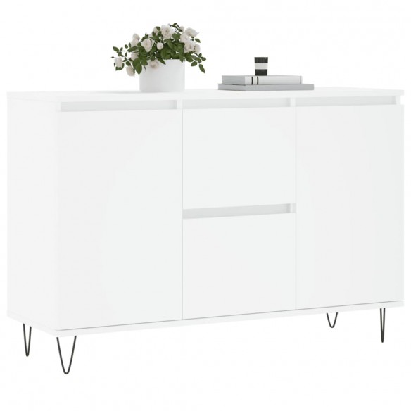 Buffet blanc 104x35x70 cm bois d'ingénierie