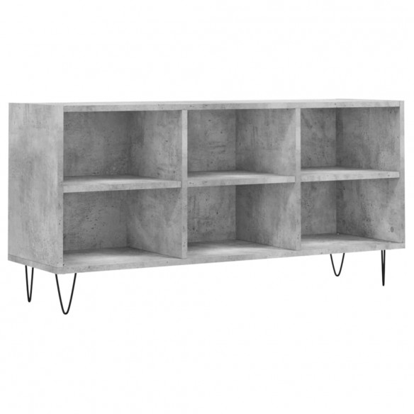 Meuble TV gris béton 103,5x30x50 cm bois d'ingénierie