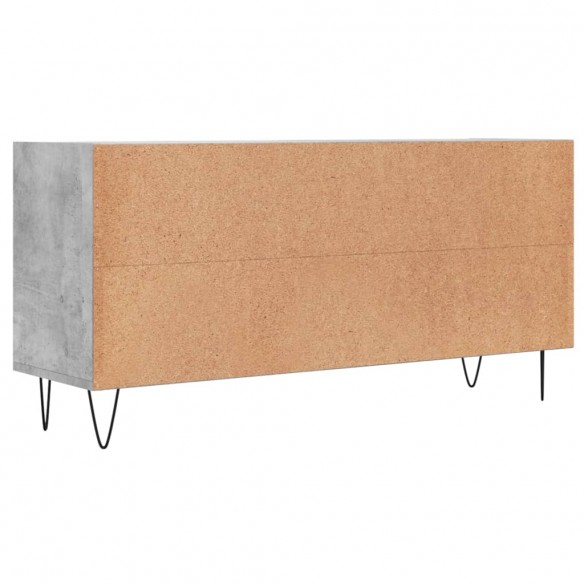 Meuble TV gris béton 103,5x30x50 cm bois d'ingénierie