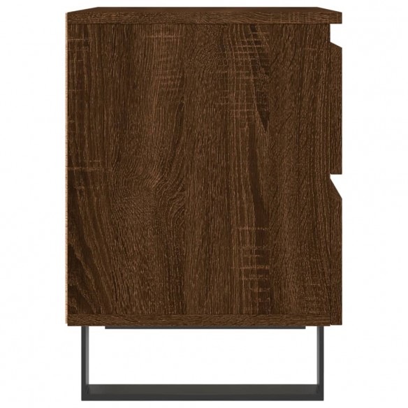 Table de chevet chêne marron 40x35x50 cm bois d’ingénierie