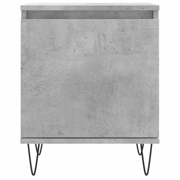 Table de chevet gris béton 40x30x50 cm bois d'ingénierie