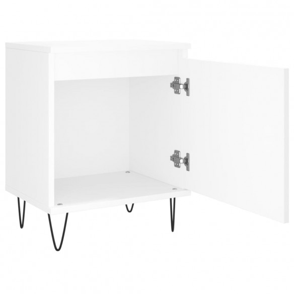 Tables de chevet 2 pcs blanc 40x30x50 cm bois d'ingénierie