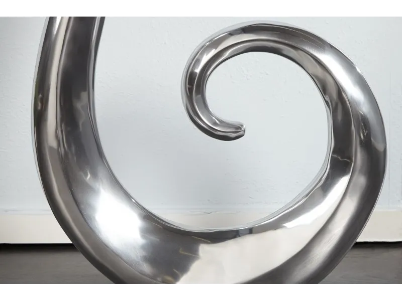 Vase décoratif 106 cm en boucle teinté argenté