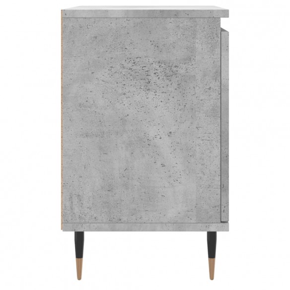 Table de chevet gris béton 40x30x50 cm bois d'ingénierie