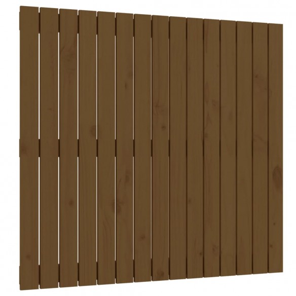 Tête de lit murale Marron miel 95,5x3x90 cm Bois massif de pin