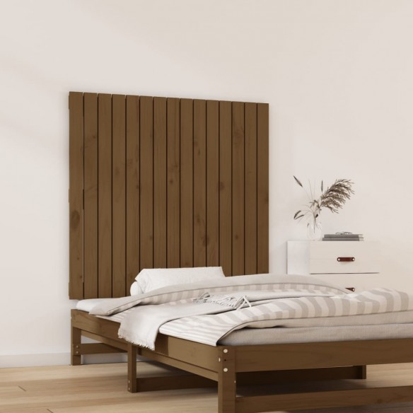 Tête de lit murale Marron miel 95,5x3x90 cm Bois massif de pin