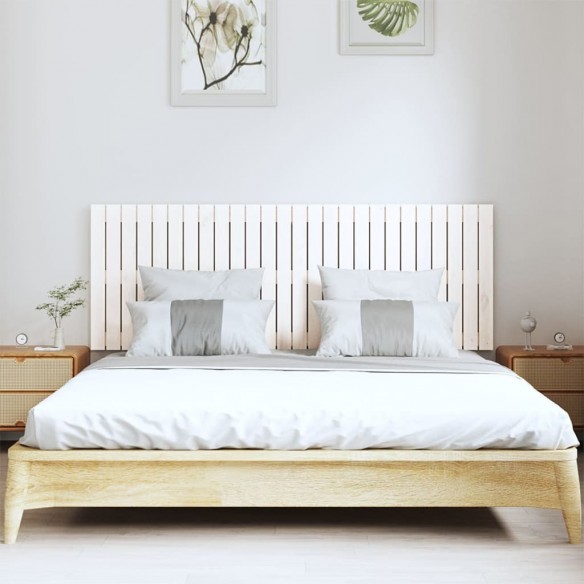 Tête de lit murale Blanc 166x3x60 cm Bois massif de pin