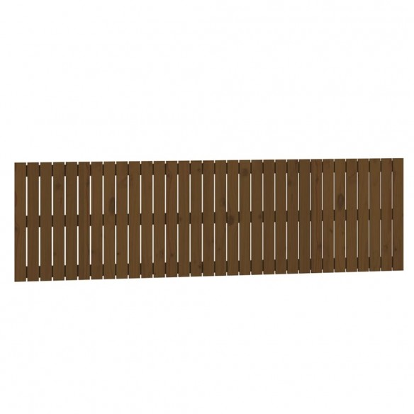 Tête de lit murale Marron miel 204x3x60 cm Bois massif de pin