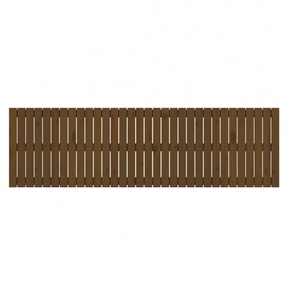 Tête de lit murale Marron miel 204x3x60 cm Bois massif de pin