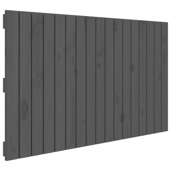 Tête de lit murale Gris 108x3x60 cm Bois massif de pin