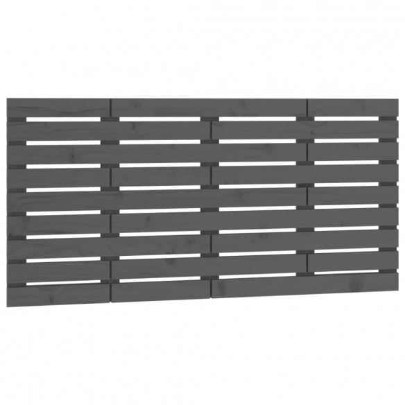 Tête de lit murale Gris 156x3x63 cm Bois massif de pin