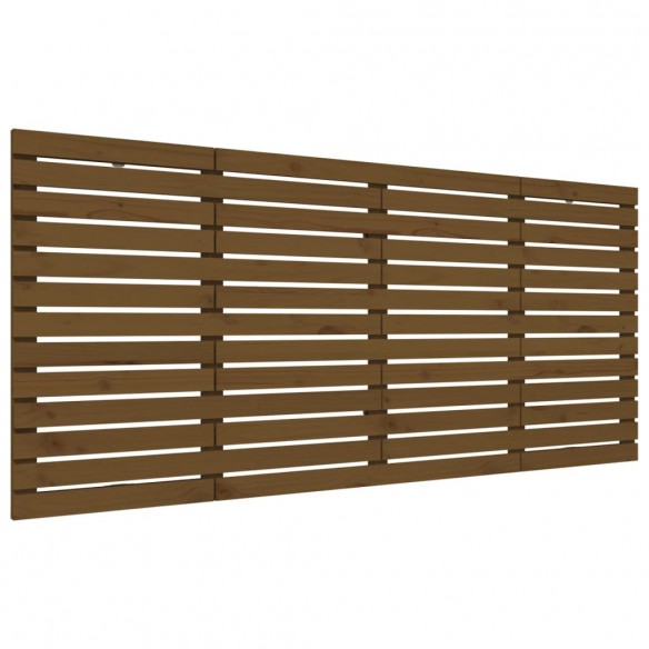 Tête de lit murale Marron miel 156x3x91,5 cm Bois massif de pin