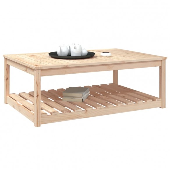 Table de jardin 121x82,5x45 cm bois massif de pin