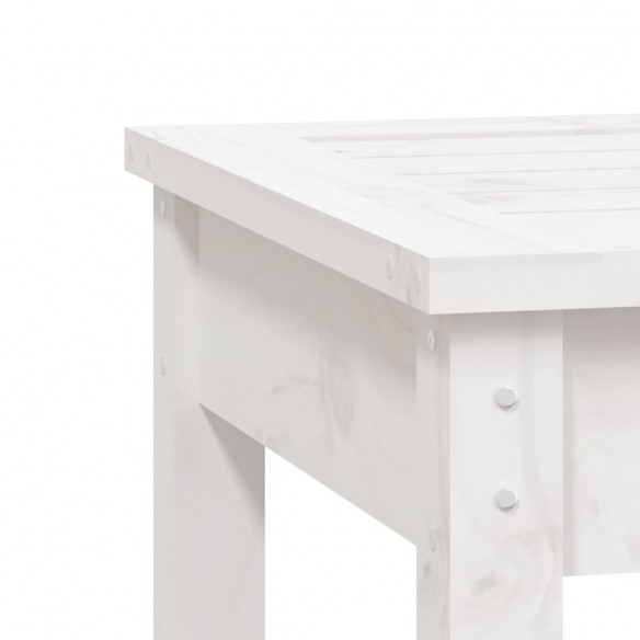 Banc de jardin à 2 places blanc 203,5x44x45 cm bois massif pin