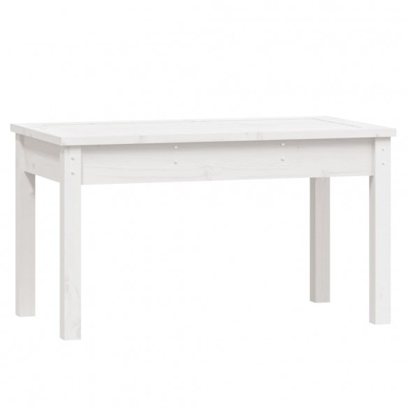 Banc de jardin blanc 80x44x45 cm bois massif de pin