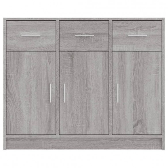 Buffet sonoma gris 91x28x75 cm bois d'ingénierie