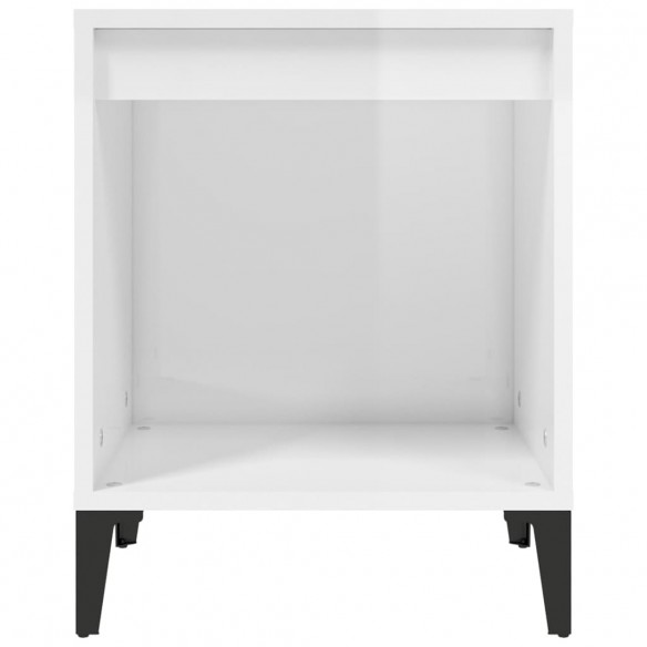 Tables de chevet 2 pcs Blanc brillant 40x35x50 cm