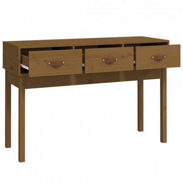 Table console Marron miel 114x40x75 cm Bois massif de pin