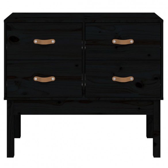 Armoire console Noir 90x40x78 cm Bois de pin solide