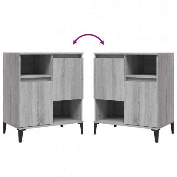 Buffet Sonoma gris 60x35x70 cm Bois d'ingénierie