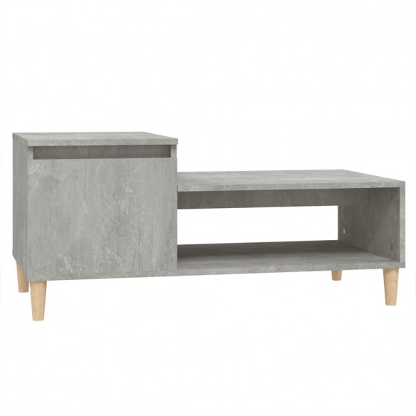 Table basse Gris béton 100x50x45 cm Bois d'ingénierie