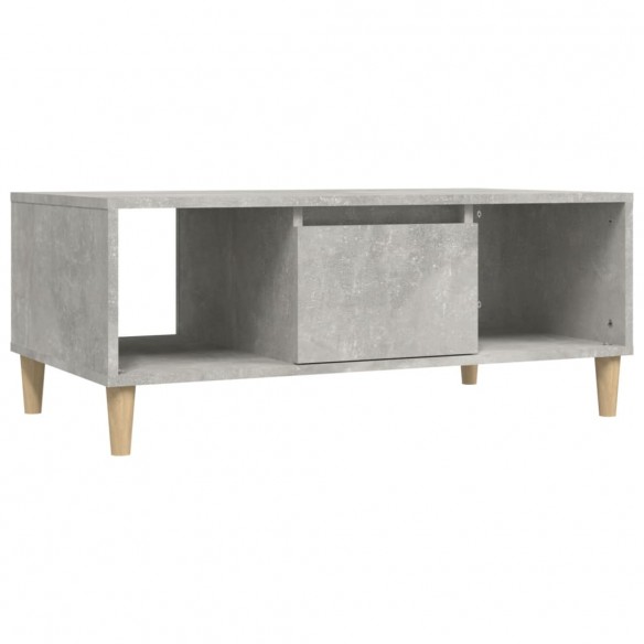 Table basse Gris béton 90x50x36,5 cm Bois d'ingénierie