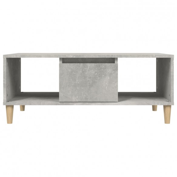 Table basse Gris béton 90x50x36,5 cm Bois d'ingénierie