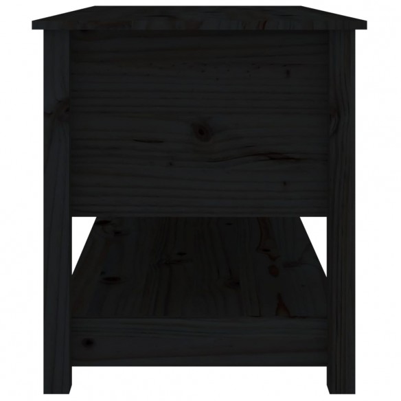 Table basse Noir 102x49x55 cm Bois massif de pin