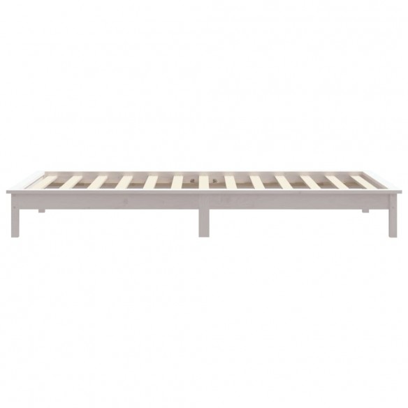 Cadre de lit Blanc 90x200 cm Bois de pin massif