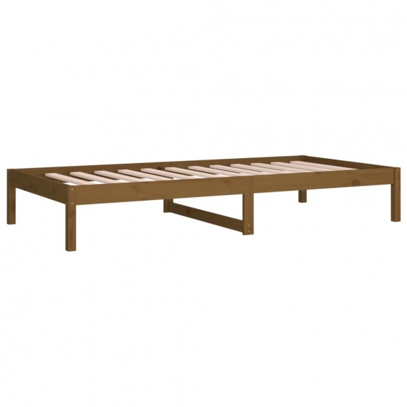 Lit de jour Marron miel 90x200 cm Bois de pin massif