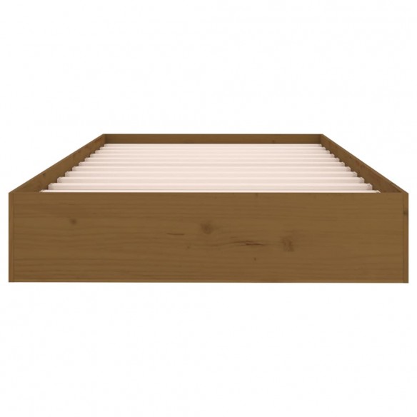 Cadre de lit Marron miel Bois massif 100x200 cm