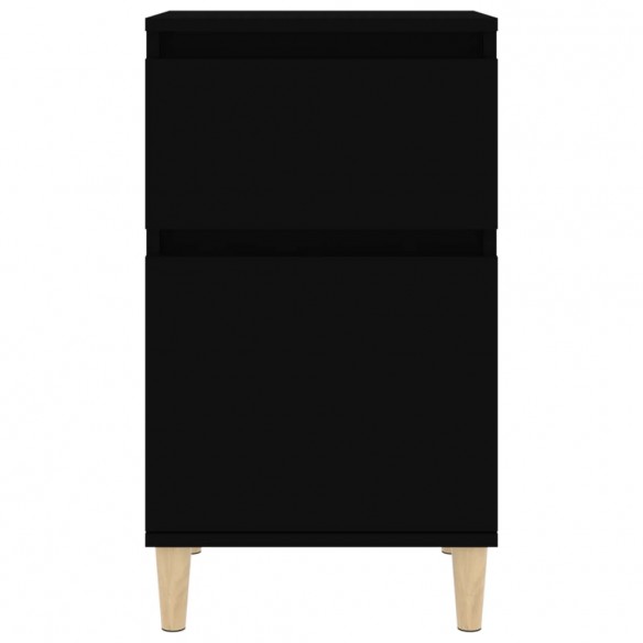 Tables de chevet 2 pcs noir 40x35x70 cm