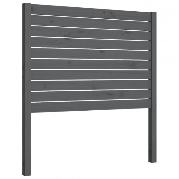 Tête de lit Gris 81x4x100 cm Bois massif de pin