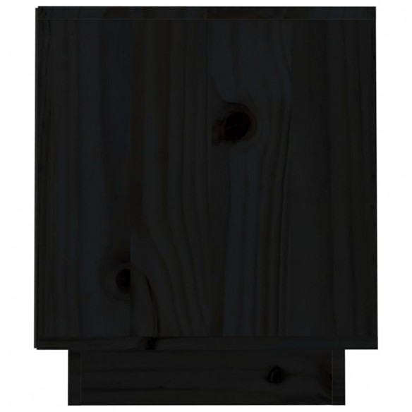 Meuble TV Noir 70x34x40 cm Bois de pin massif