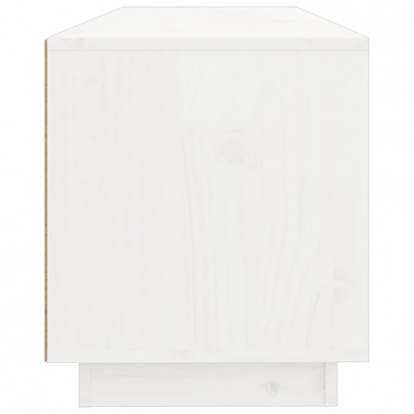 Meuble TV Blanc 100x34x40 cm Bois de pin massif