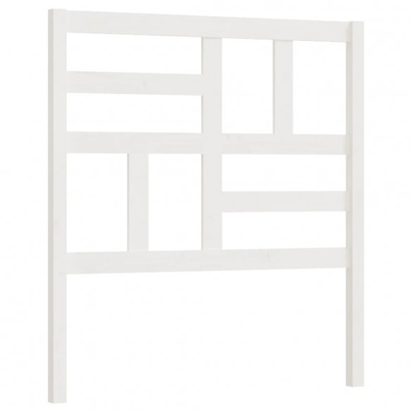 Tête de lit Blanc 106x4x104 cm Bois massif de pin