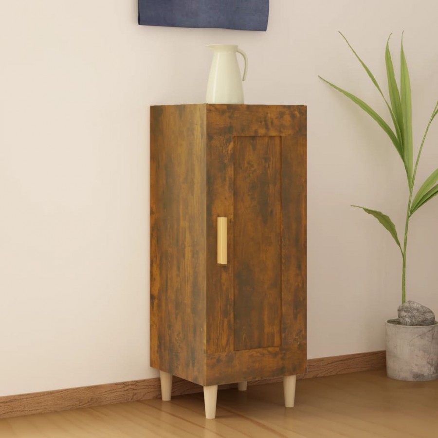 Buffet Chêne fumé 34,5x34x90 cm Bois d'ingénierie