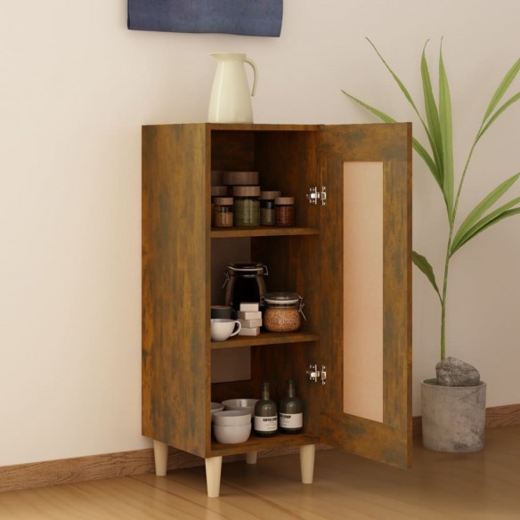 Buffet Chêne fumé 34,5x34x90 cm Bois d'ingénierie