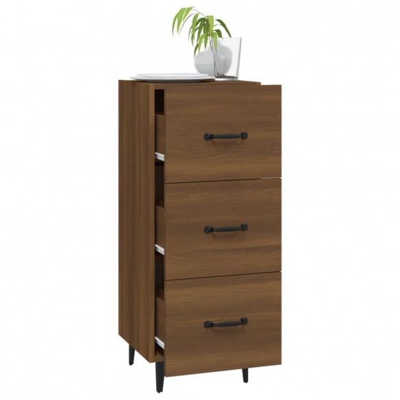 Buffet Chêne marron 34,5x34x90 cm Bois d'ingénierie