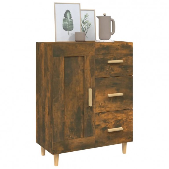 Buffet Chêne fumé 69,5x34x90 cm Bois d'ingénierie