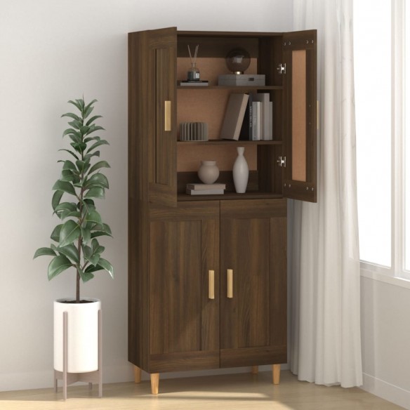 Buffet Chêne marron 69,5x34x90 cm Bois d'ingénierie