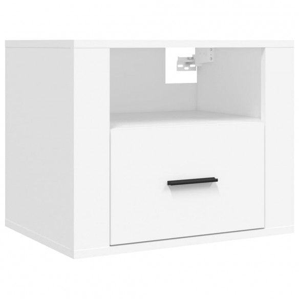 Tables de chevet murales 2 pcs Blanc 50x36x40 cm