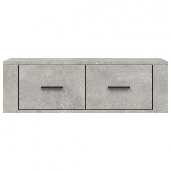 Meuble TV suspendu Gris béton 80x36x25 cm Bois d'ingénierie