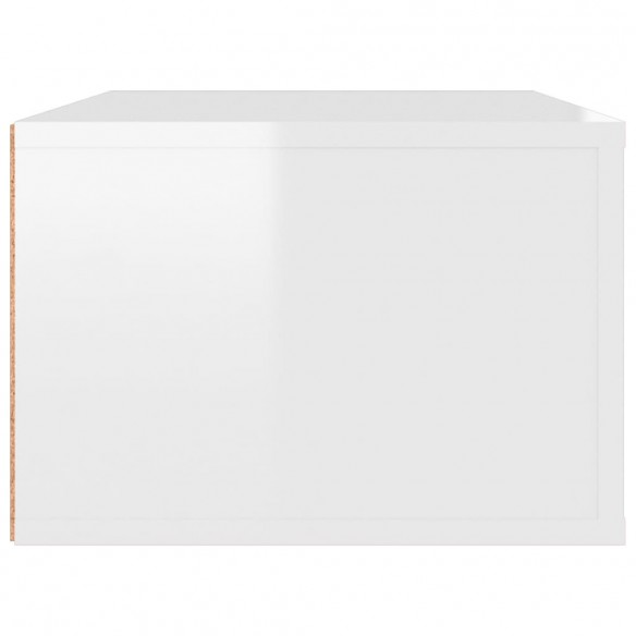 Meuble TV suspendu Blanc brillant 80x36x25 cm Bois d'ingénierie