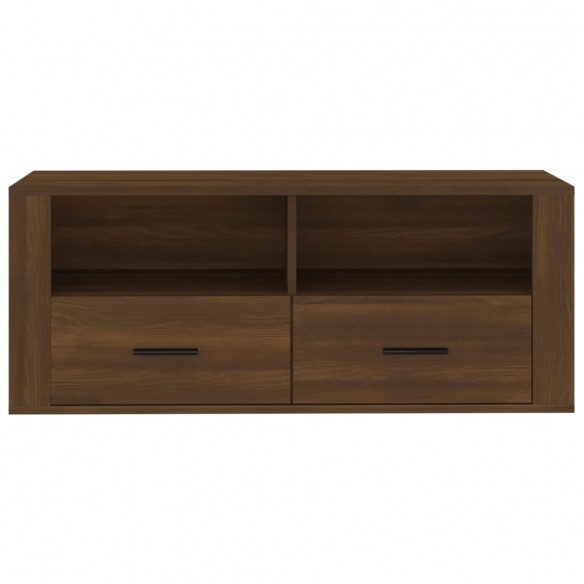 Meuble TV Chêne marron 100x35x40 cm Bois d'ingénierie