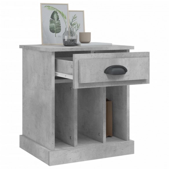 Tables de chevet 2 pcs gris béton 43x36x50 cm