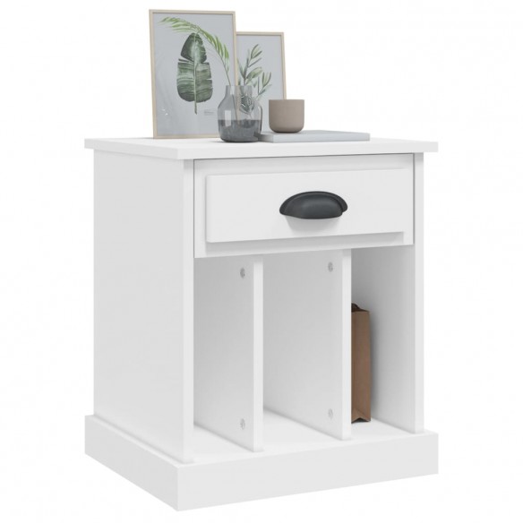 Tables de chevet 2 pcs blanc 43x36x50 cm