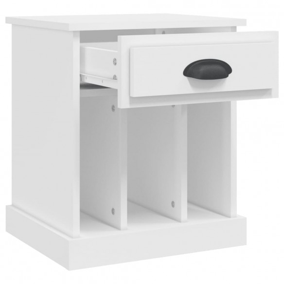 Tables de chevet 2 pcs blanc 43x36x50 cm