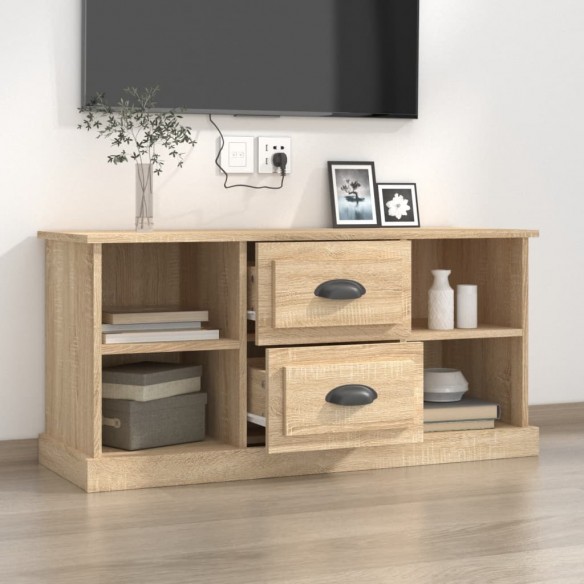 Meuble TV chêne sonoma 99,5x35,5x48 cm bois d'ingénierie